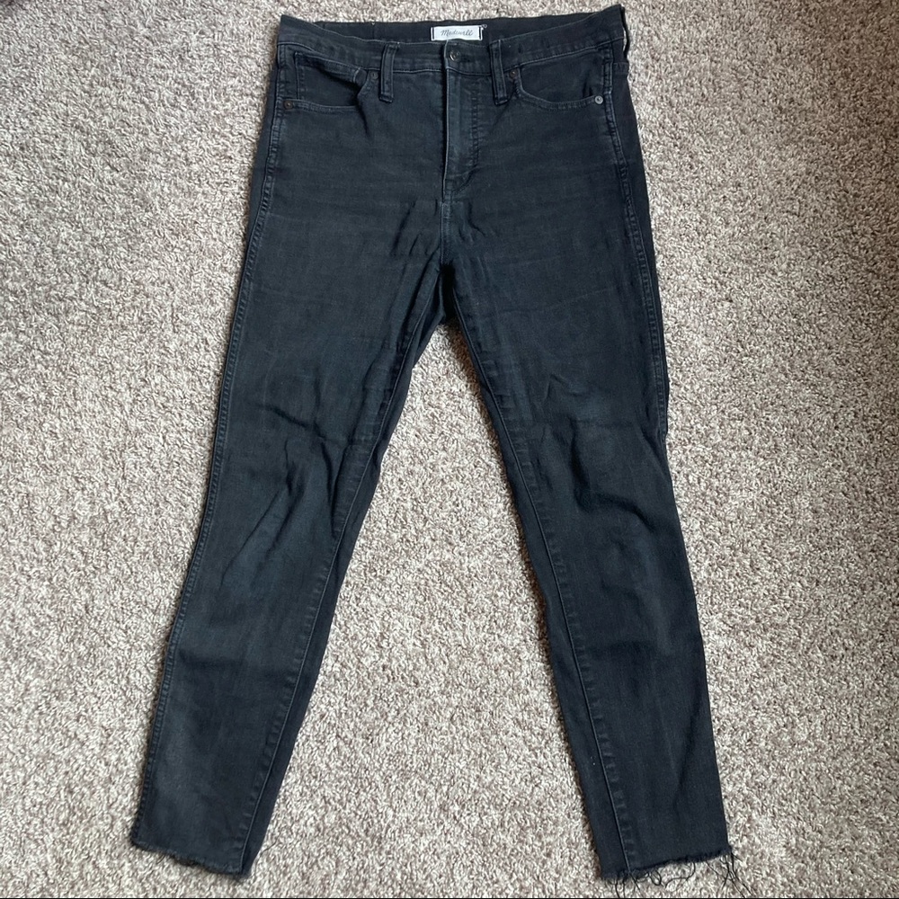 EUC Madewell | 10” High Rise Skinny Black Jeans